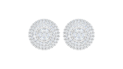 Classic Double Halo Diamond Studs Earring