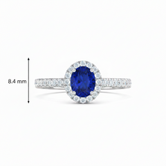 Halo Sapphire With Diamonds
