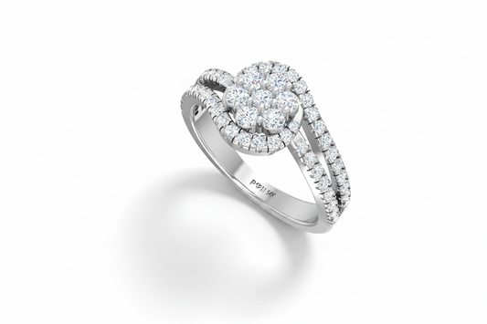 Dual-Row Floral Cluster Halo