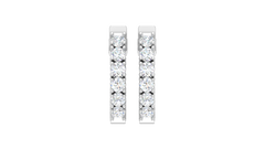Classic Diamond Bar Hoop Earring