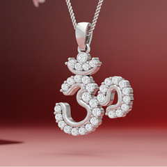 Om Locket with Diamond Cover