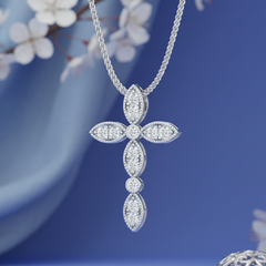 Marquise Cross Charm