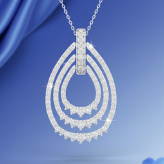 Dazzling Multi-Layered Diamond Teardrop