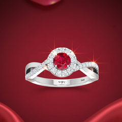 Round Ruby Ring
