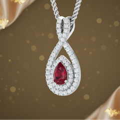Pear Shape Ruby Pendant