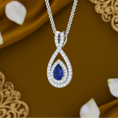 Pear Shape Sapphire Pendant