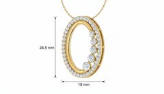 Graduated Oval Diamond With Chain