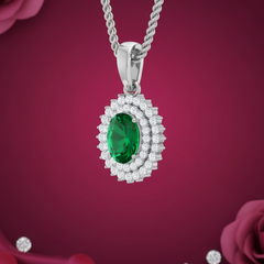 Oval Emerald & Diamond