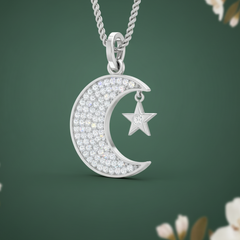 Sparkling Diamond Moon and Star