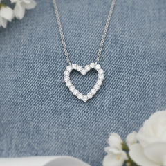 Dainty Diamond Open Heart