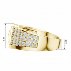 Textured Rectangular Diamond