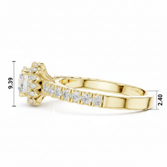 0.70 CT Center With Side Diamond 0.71 Cttw