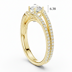 0.60 CT Center With Side Diamond