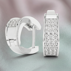 Triple-Row Diamond-Encrusted