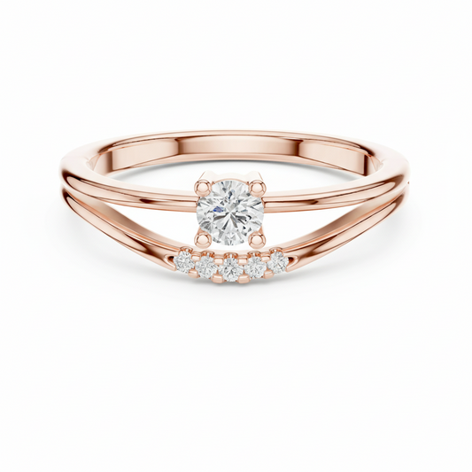 Split-Shank Natural Diamond