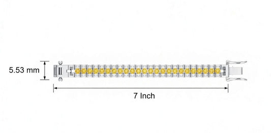 Double Row Yellow Sapphire and Diamond Tennis Bracelet