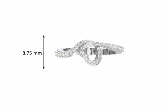 Fluid Curvature Openwork Heart