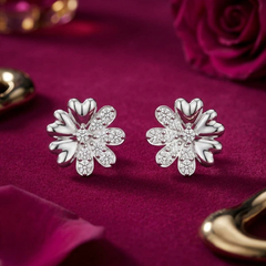 Heart Petal Diamond Flower