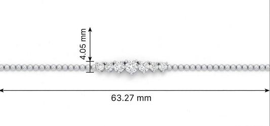Beaded Chain Diamond Bangle