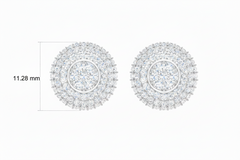 Classic Double Halo Diamond Studs Earring