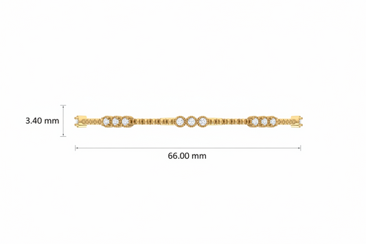 Beaded bezel Set Diamonds