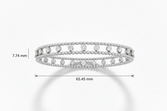 Double Row Beeded with Diamond