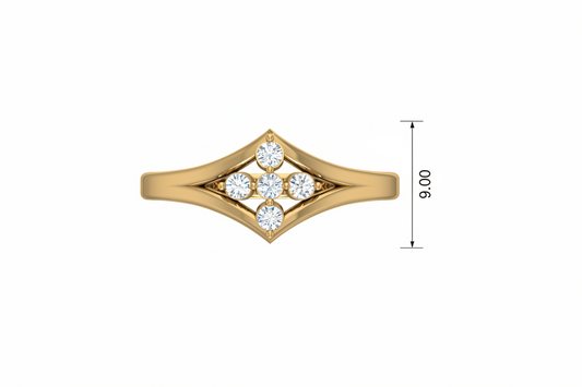 Delicate Star-Set Diamond