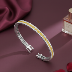 Double Row Yellow Sapphire