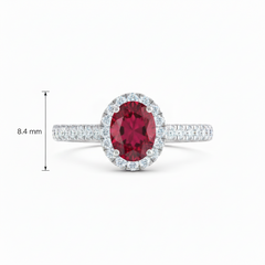 Ruby Halo Diamonds