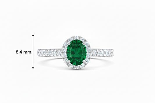 Emerald With Diamonds Appox One CTTW