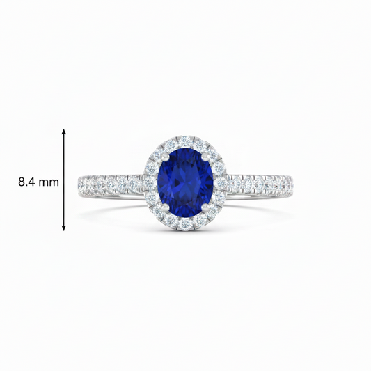 Sapphire With Diamonds Appox One CTTW