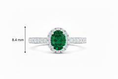 Halo Emerald With Diamonds