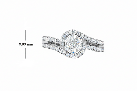 Dual-Row Floral Cluster Halo