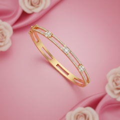 Two Line Cluster Baguette Diamonds