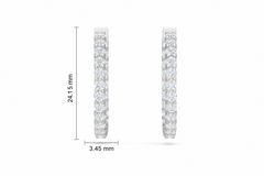 Shared-Prong Diamond Hoop Earring