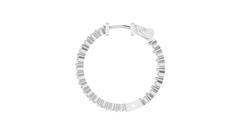 Oval Floating Hoop Earring