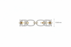 Two-Tone Gold Rope Link Diamond