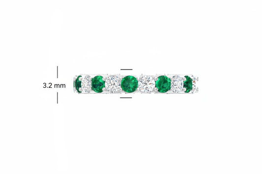 Emerald With Diamond Ten Stone
