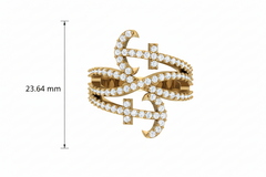 Elegant Intertwining Crossover with Multi-Row Open-Work Design