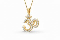 Sacred Aum Symbol Diamond Broder