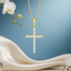 Classic Cross Gold And Diamond