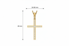 Classic Cross Gold And Diamond
