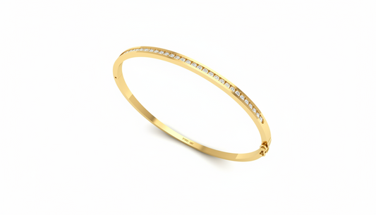 Classic Single Line Diamond Daily Wear Bangle
