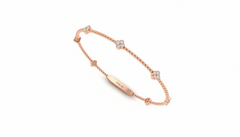 Adjustable Gold Clover Bangle