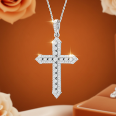 Delicate Gold and Diamond Cross