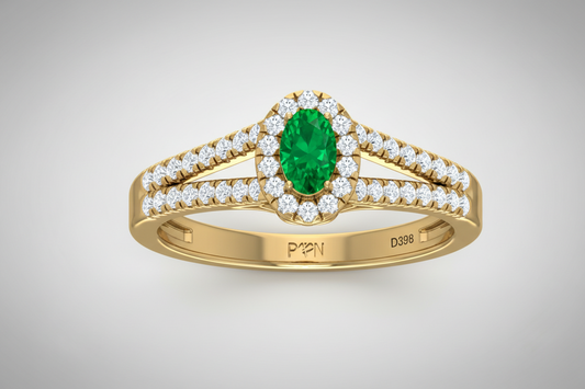 Natural Emerald & Dia