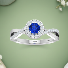 Round Sapphire Ring
