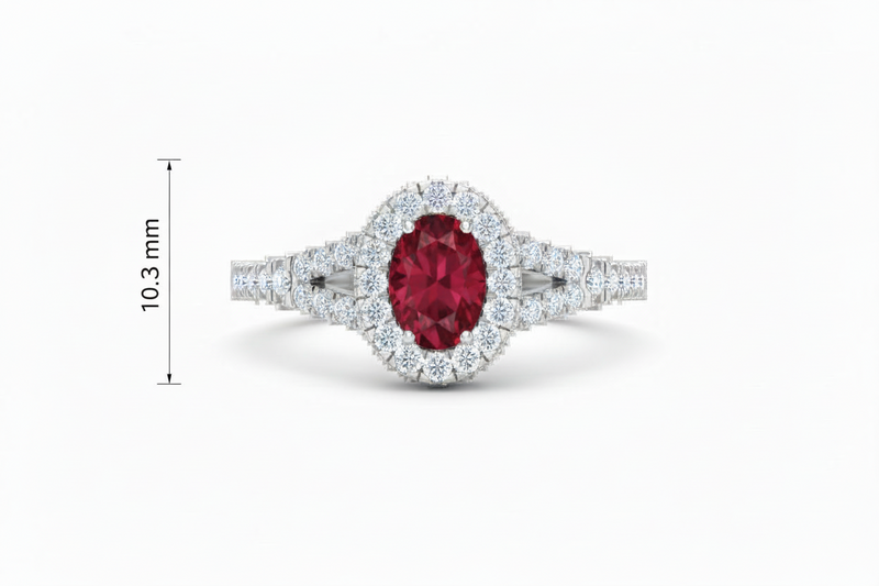 Oval Shape Ruby Ring