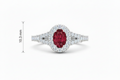 Oval Shape Ruby Ring