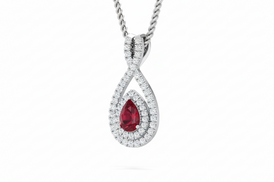 Pear Shape Ruby Pendant
